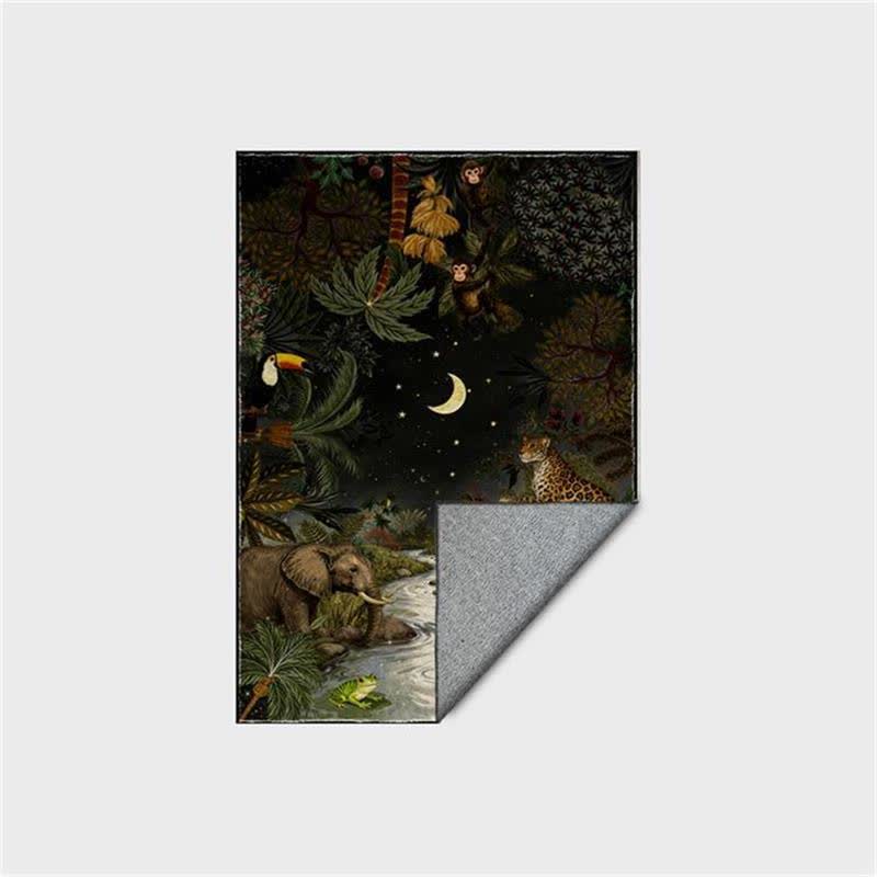 Tropical Wildlife Scene Rectangle Area Rug - image 11