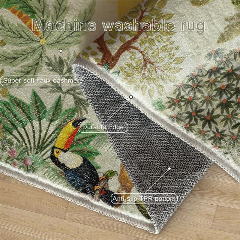 Tropical Wildlife Scene Rectangle Area Rug - image 5