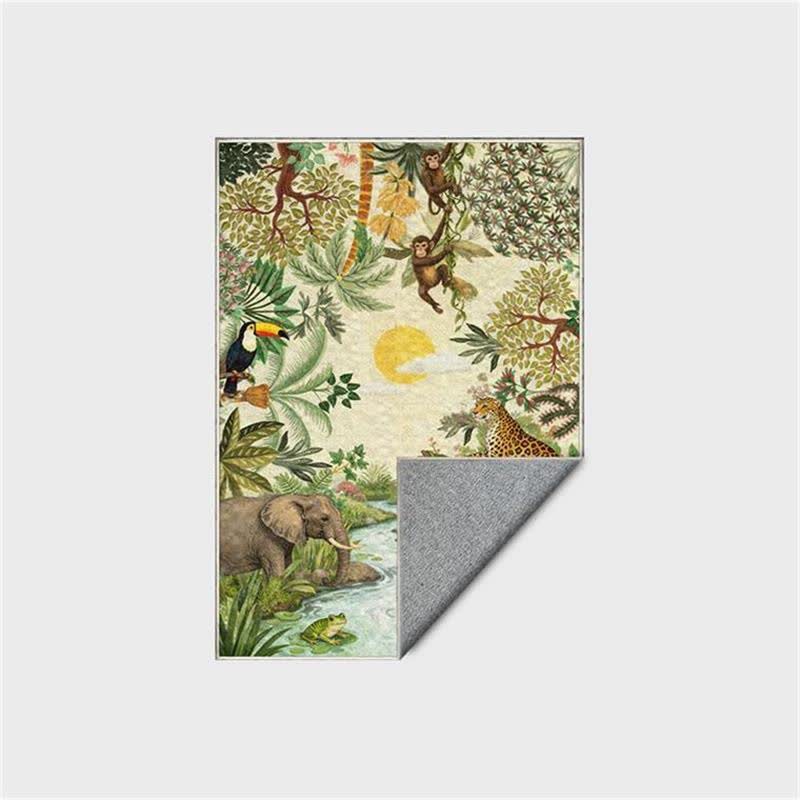 Tropical Wildlife Scene Rectangle Area Rug - image 6