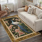 Elegant Peacock Floral Non-slip Area Rug - image 2