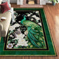 Elegant Peacock Floral Non-slip Area Rug - Dark Green - 95" x 119" - image 7