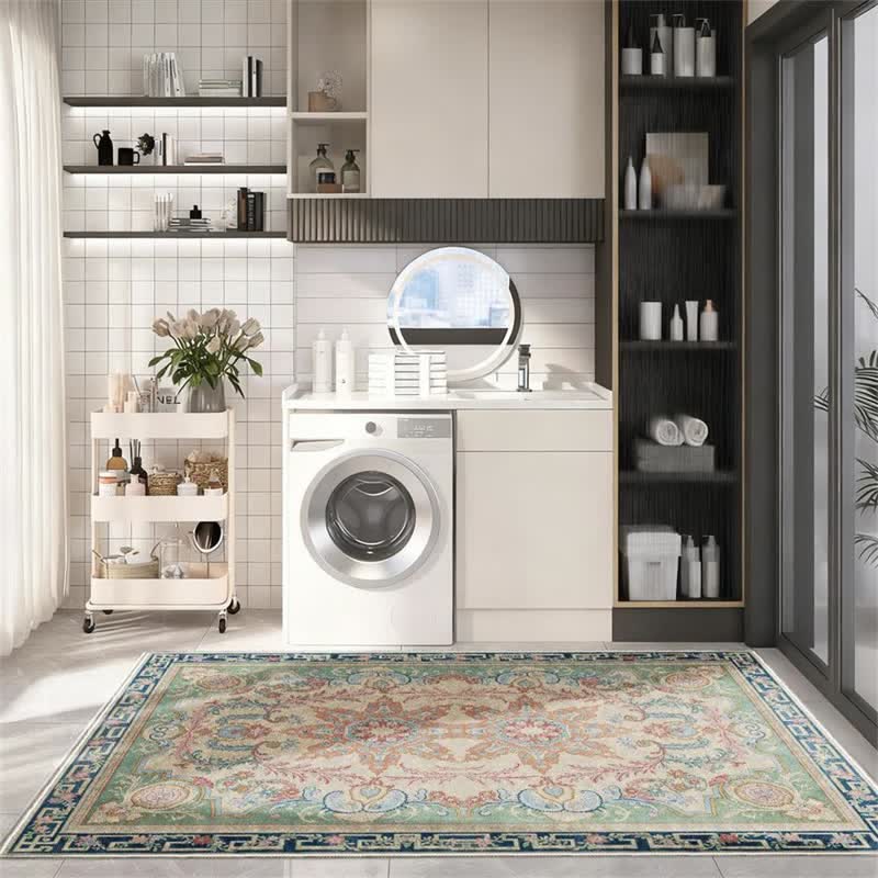 Retro Palace Style Medallion Non-slip Area Rug - image 3