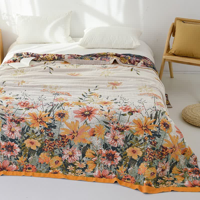 Ownkoti Reversible Daisy Floral Cotton Gauze Quilt - image 3