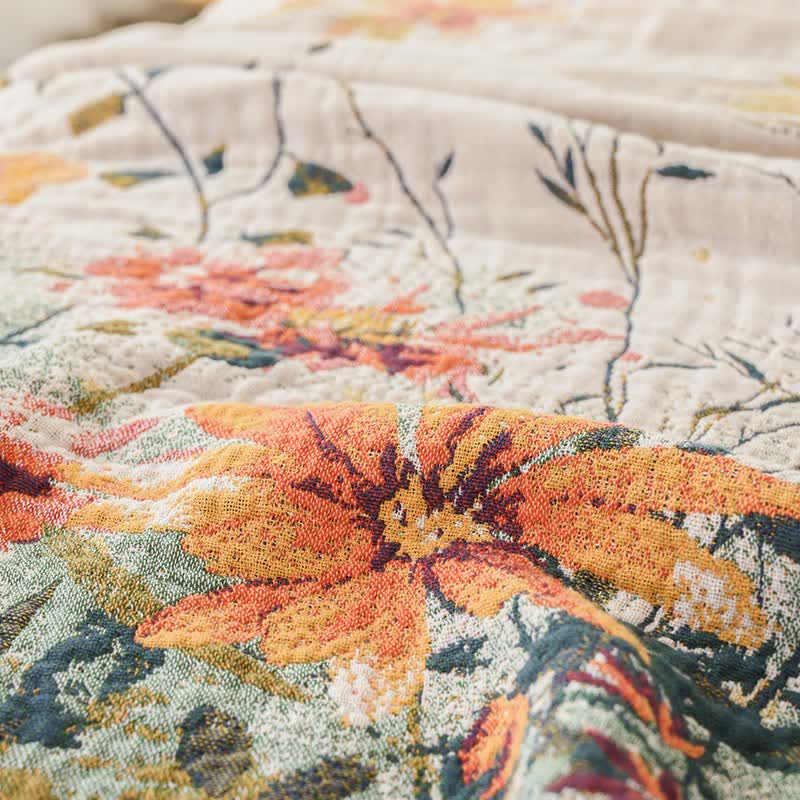 Ownkoti Reversible Daisy Floral Cotton Gauze Quilt - image 5