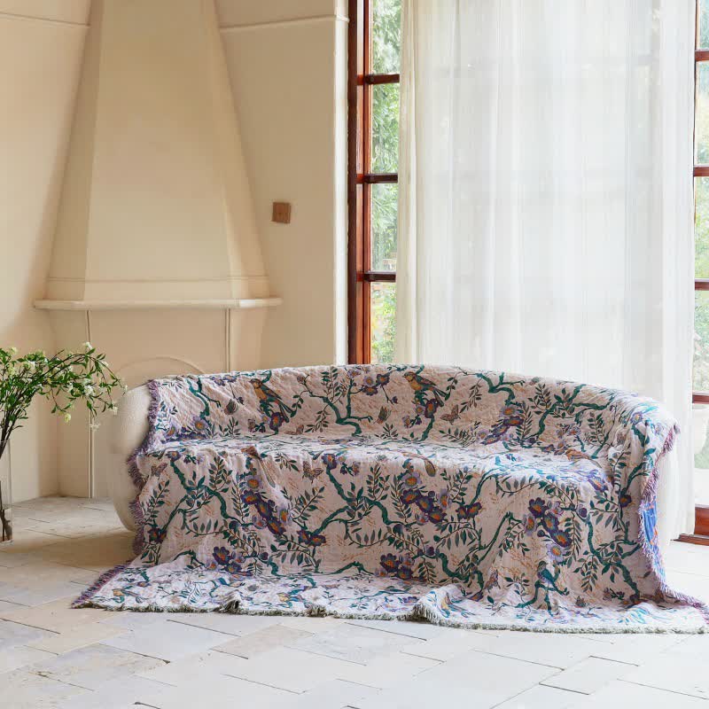 Ownkoti Bird on Branch Cotton Gauze Quilt - image 8