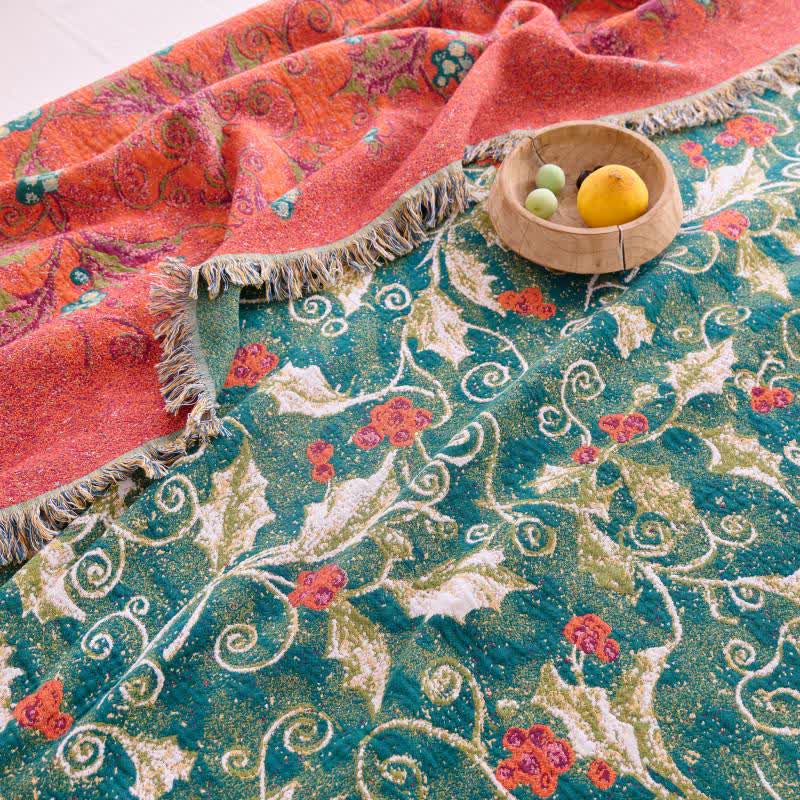 Ownkoti Red Flower Vine Cotton Gauze Quilt - image 9