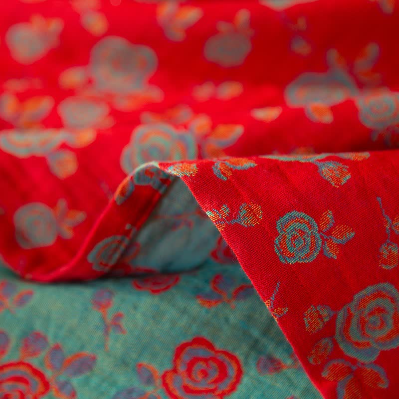 Oriental Vintage Rose Cotton Loungewear Set - image 11