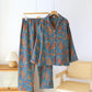 Vintage Feather Cotton Couple Pajama Set - image 2