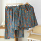 Vintage Feather Cotton Couple Pajama Set - image 0