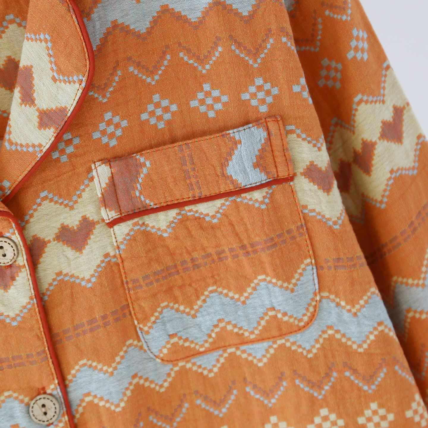 Vintage Wave Cotton Couple Loungewear Set - image 5