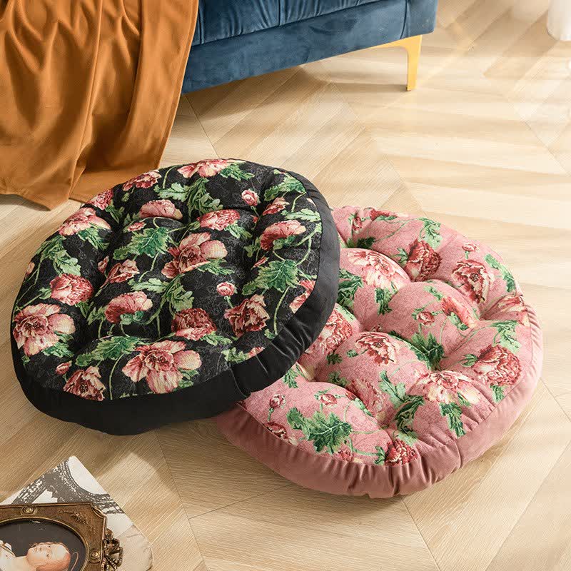Romantic Floral Floor Chair Cushion - image 0