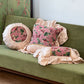 Floral Throw Pillow with Ruffled Edge - image 2