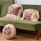 Floral Throw Pillow with Ruffled Edge - image 1