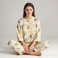 Oriental Ink Floral Cotton Loungewear Set - image 3