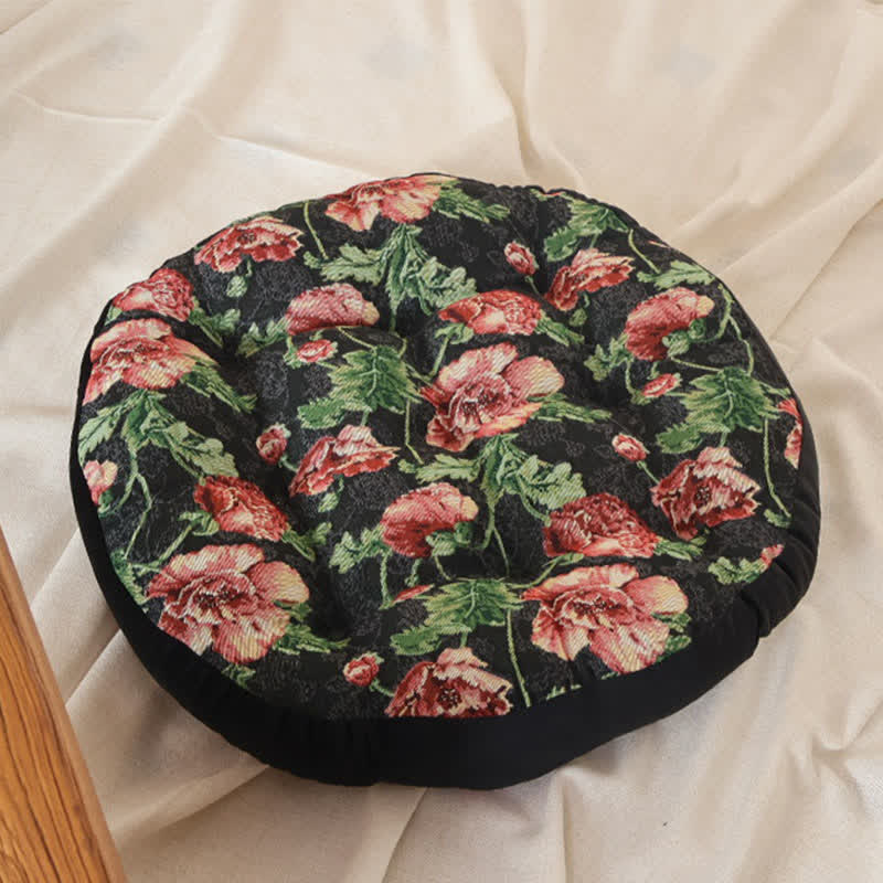Romantic Floral Floor Chair Cushion - Black (1PC) - 20" x 20" - image 9