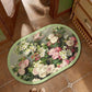 Ownkoti Oil Painting Floral Bath Mat - Light Green - 23"W x 35"L - image 1