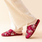 Retro Peony Print House Slippers - image 6