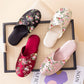 Retro Peony Print House Slippers - image 1