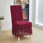 Universal Stretch Jacquard Dining Chair Cover - Wine - 6PCS - One size - image 13