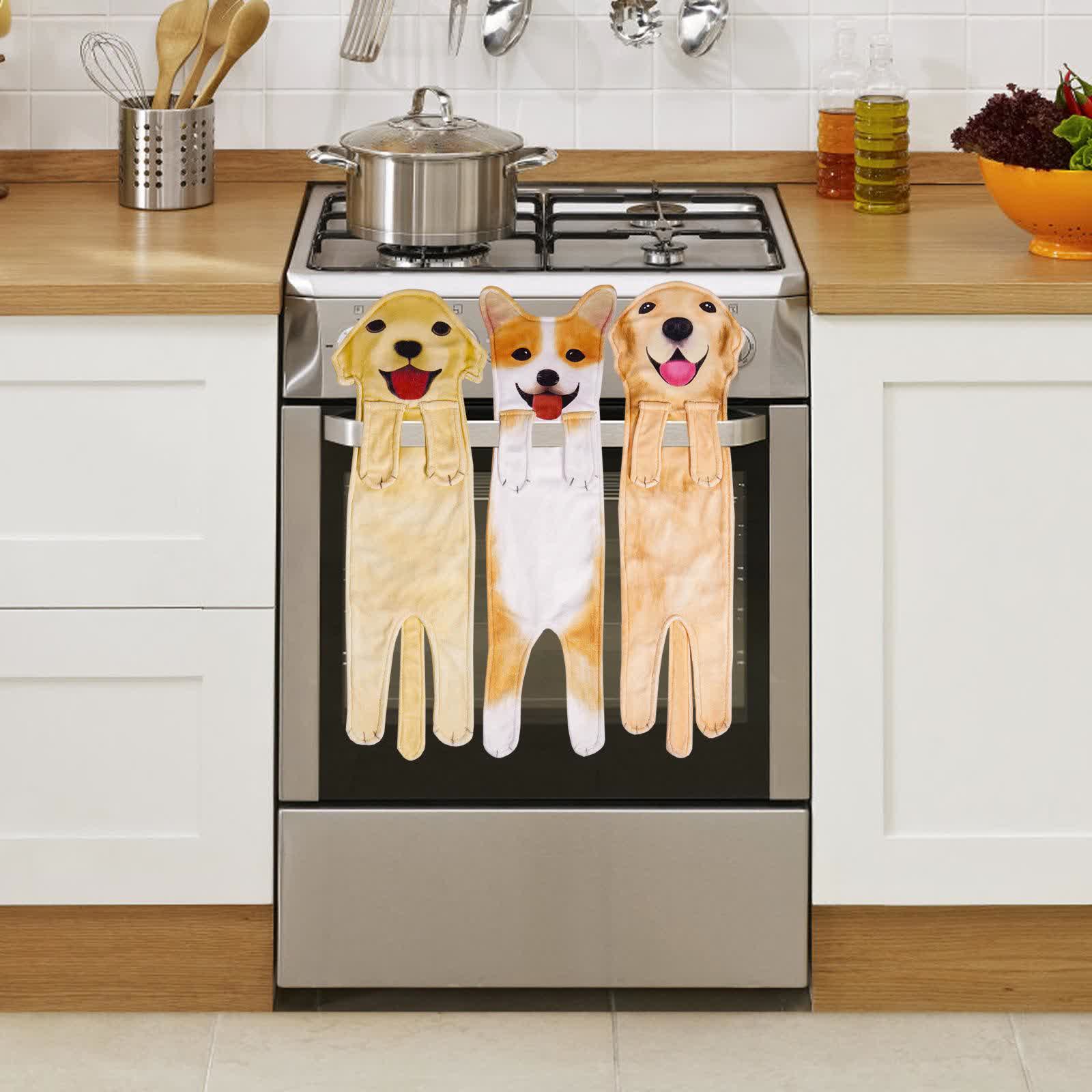 Dog Hangable Kitchen Bathroom Hand Towel - image 2