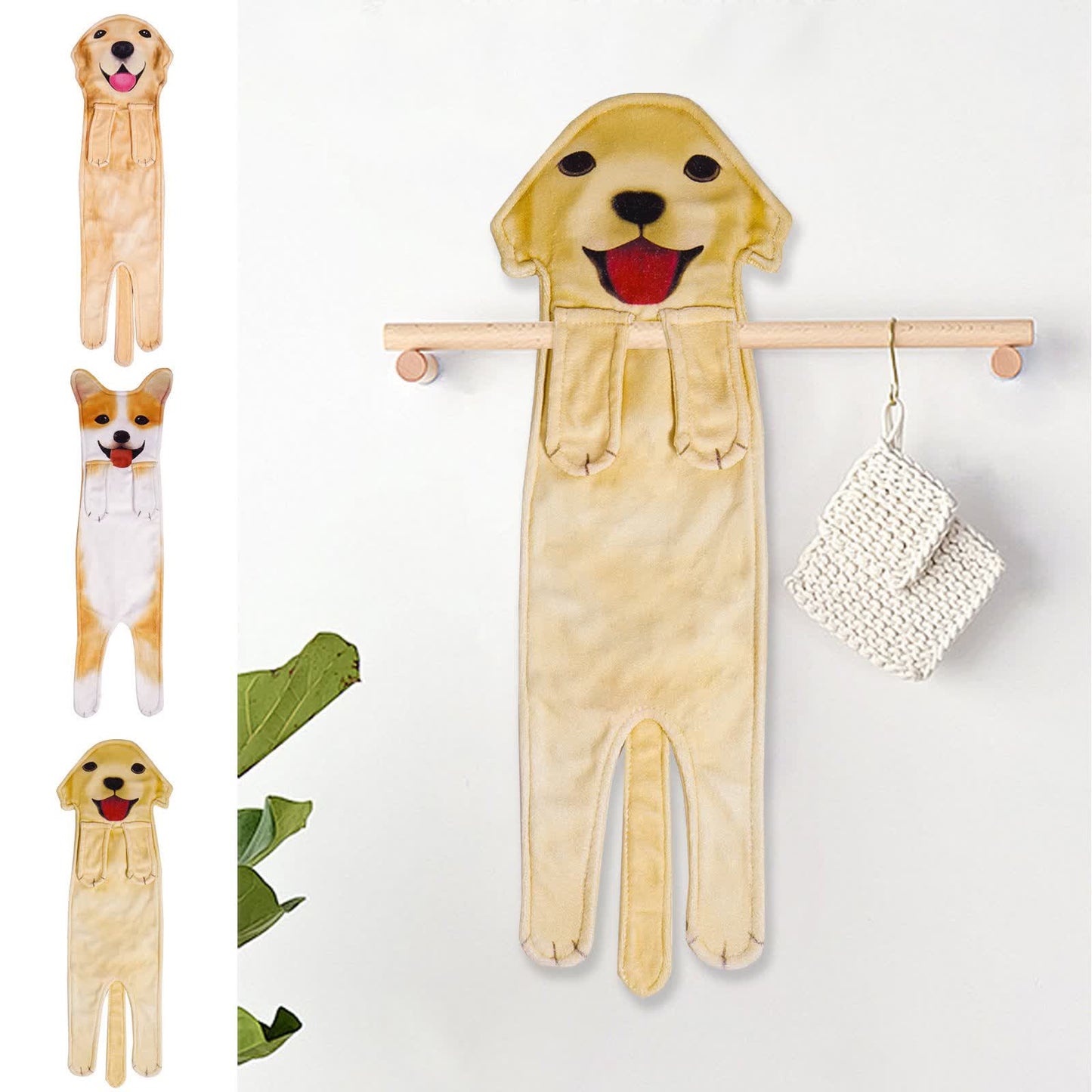 Dog Hangable Kitchen Bathroom Hand Towel - image 13