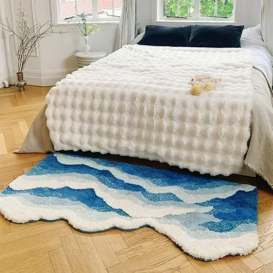 3D Ocean Tide Tufted Bath Rug - image 1