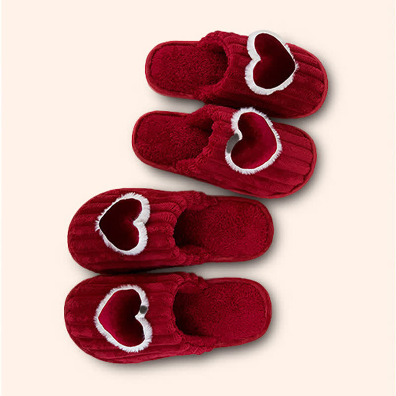 Red Heart Plush House Slippers - image 3