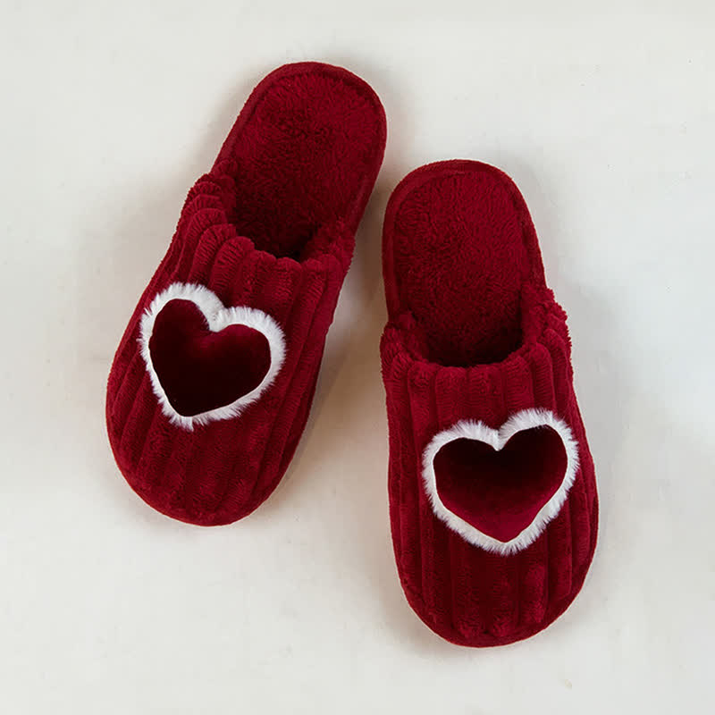 Red Heart Plush House Slippers - image 5