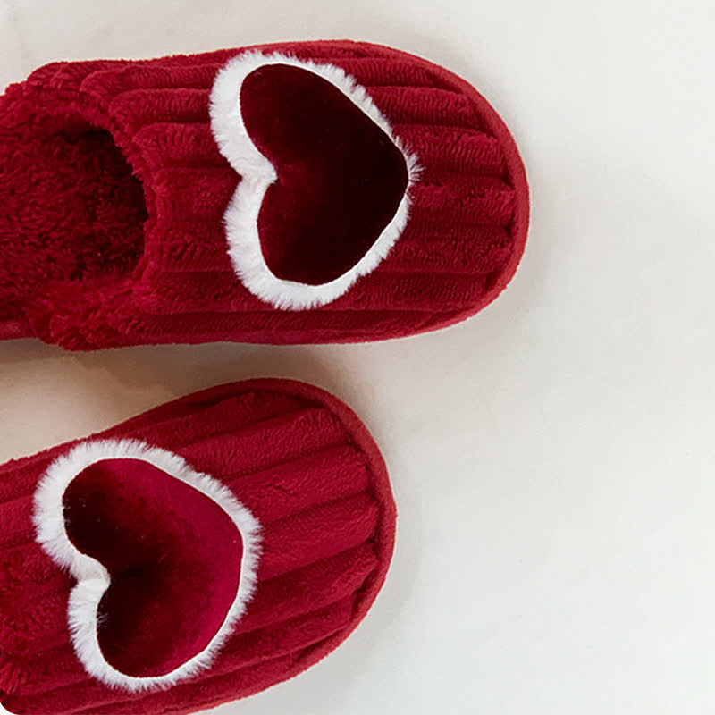 Red Heart Plush House Slippers - image 7