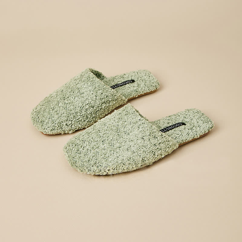 Luxury Solid Color Fuzzy Slippers - image 9