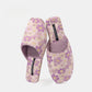 Oriental Peach Blossom Jacquard Plush Slippers - image 3