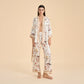 Vintage Floral Bird Kimono Loungewear Set - image 1