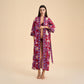 Retro Floral Kimono Style Bathrobe - image 1