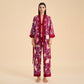 Retro Floral Kimono Style Loungewear Set - image 1