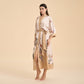 Sunshine Serenity Oriental Floral Bird Kimono Style Bathrobe - image 4