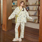 Ruffled Neck Fresh Floral Loungewear Set - image 1
