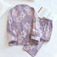 Cotton Cherry Blossom Jacquard Loungewear Set - image 1
