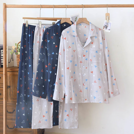 Unisex Geometric Triangle Cotton Loungewear Set - image 0