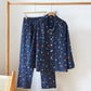 Unisex Geometric Triangle Cotton Loungewear Set - Navy Blue - XXL - image 14