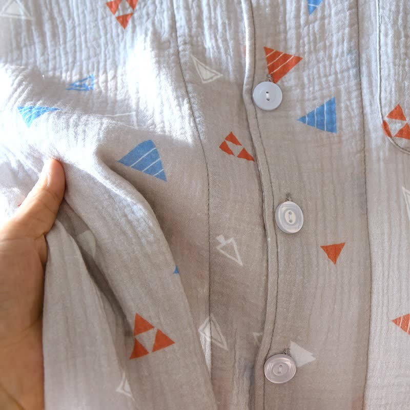 Unisex Geometric Triangle Cotton Loungewear Set - image 7