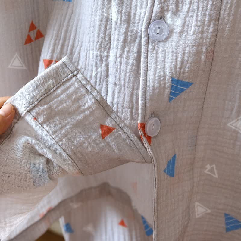 Unisex Geometric Triangle Cotton Loungewear Set - image 8