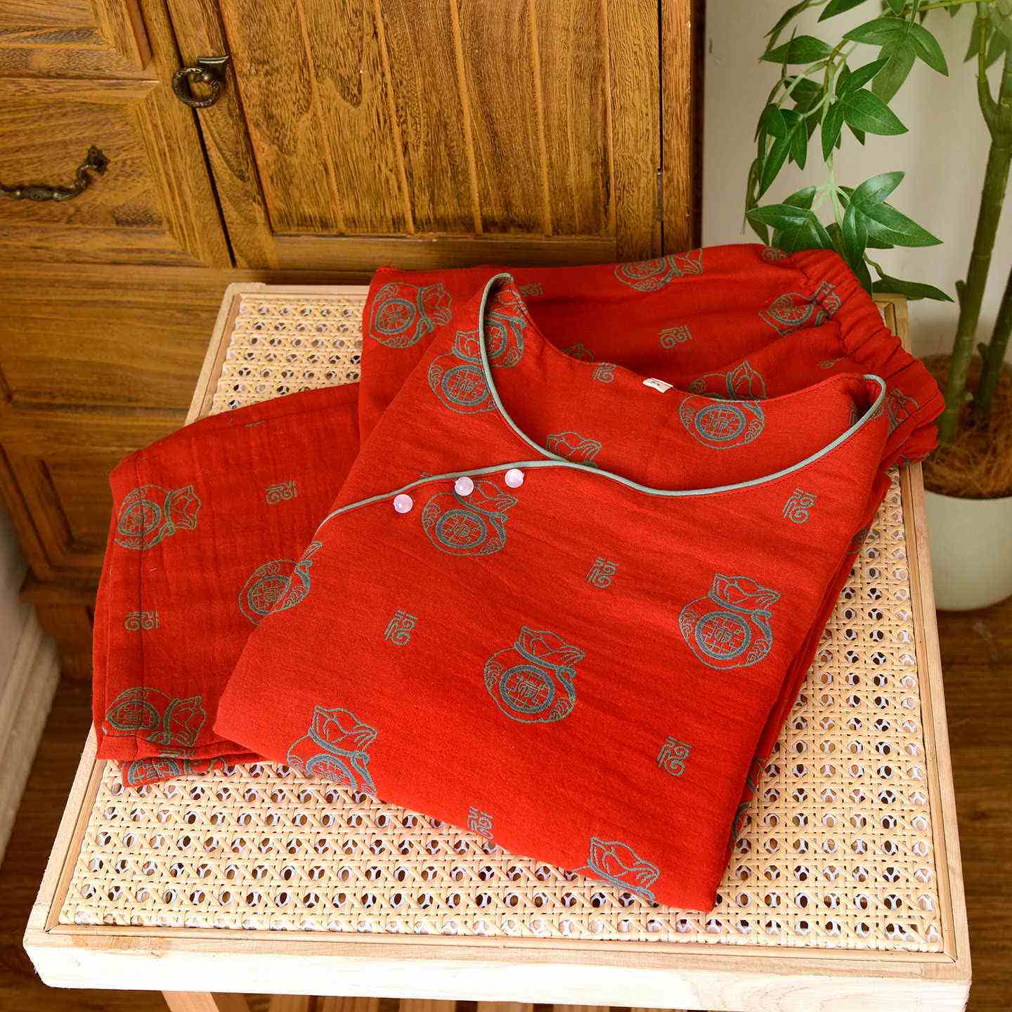 Lucky Bag Pattern Cotton Loungewear Set - image 2