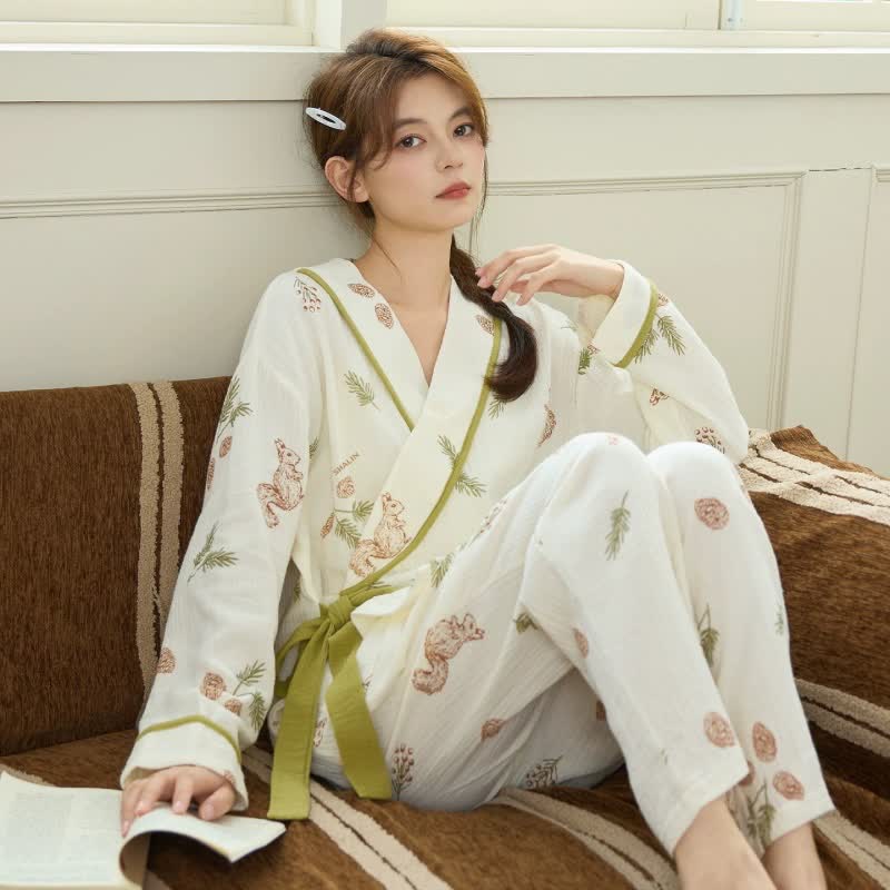 Woodland Squirrel & Acorn Loungewear Set - image 0