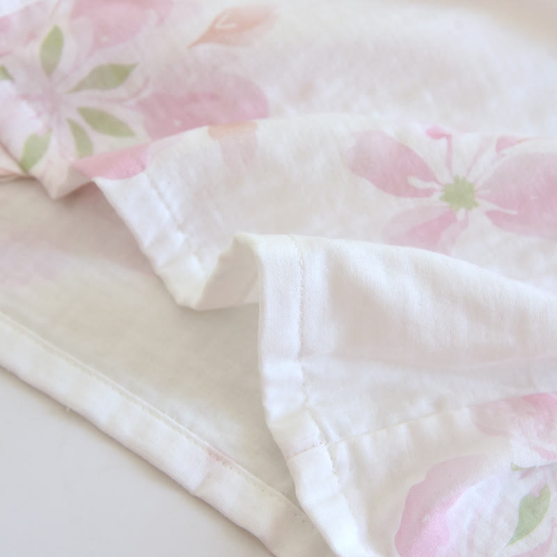 Cherry Blossom Cotton Gauze Kimono Bathrobe - image 10