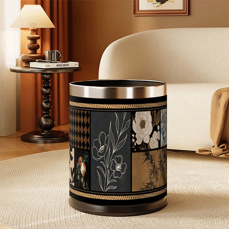 Artistic Leather Double-Layer Trash Can - image 0