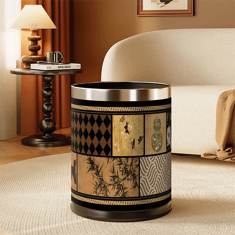 Artistic Leather Double-Layer Trash Can - image 4