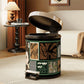 Vintage Oriental Leather Double-layer Trash Bin - image 9