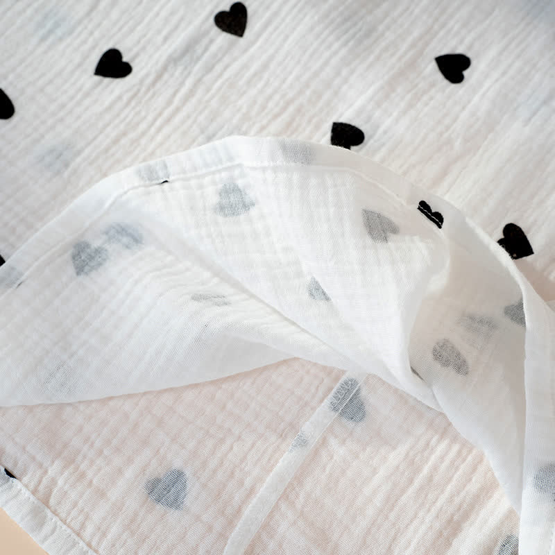 Heart Print Pure Cotton Sleeveless Nightdress - image 7