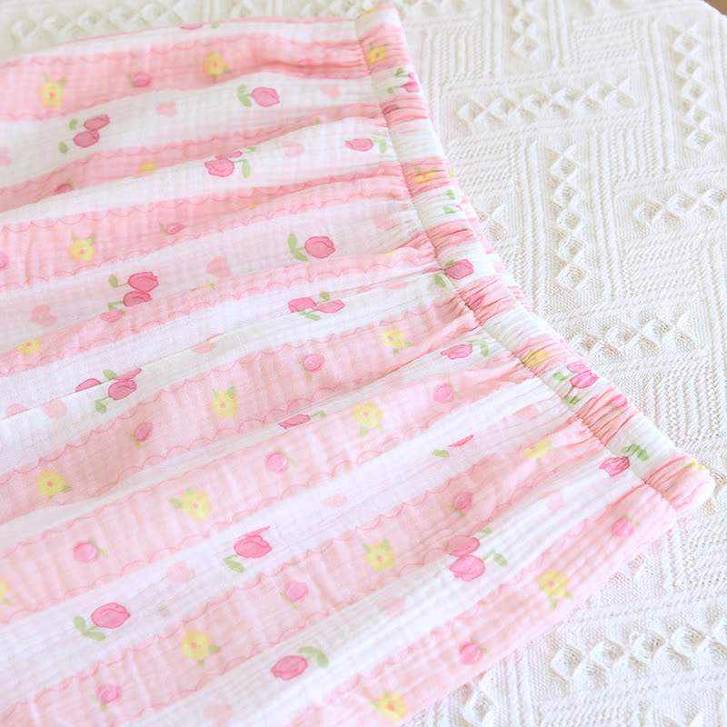 Striped Rose Cotton Loungewear Set - image 10