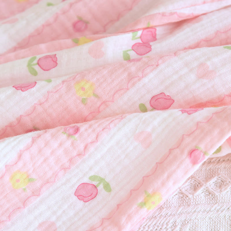 Striped Rose Cotton Loungewear Set - image 12